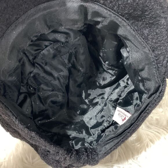 DAHLIA newsboy hat flower details wool blend lined elastic back women’s - Picture 7 of 10